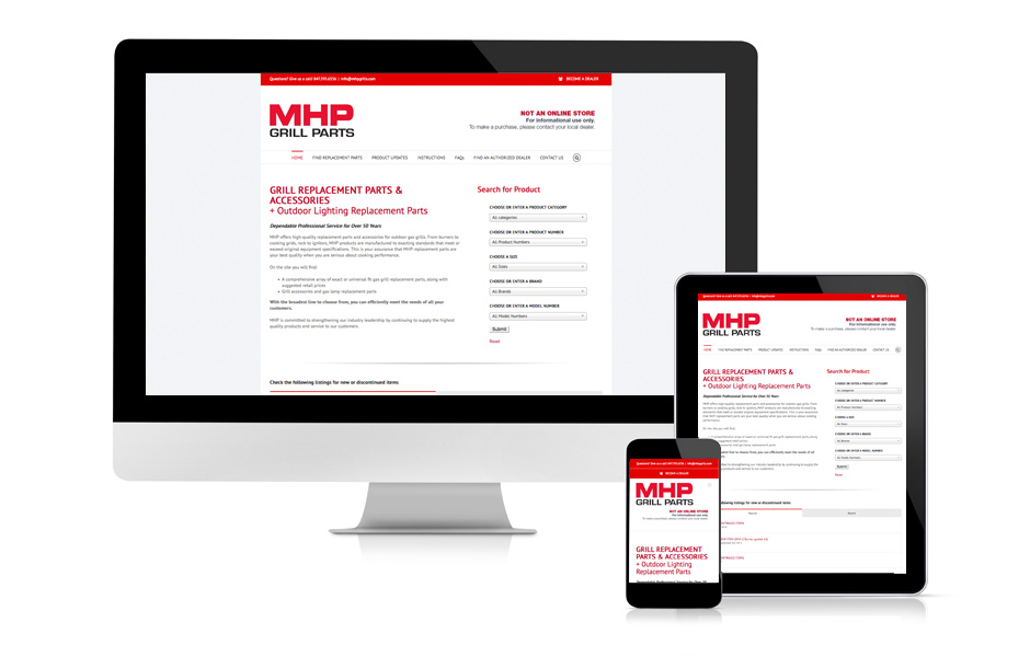MHP Grill Parts Website