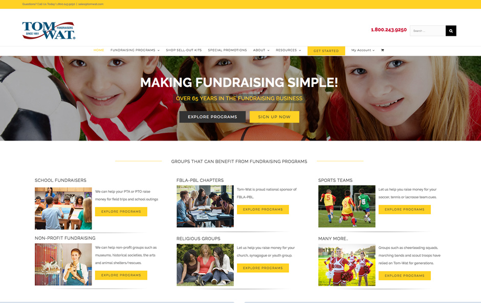 Tom-Wat Fundraising Website