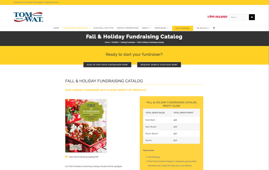 Tom-Wat Fundraising Website