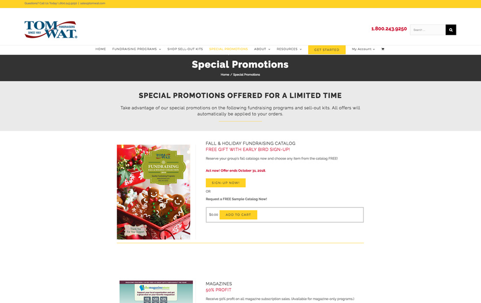 Tom-Wat Fundraising Website